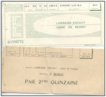 Acq_2014/164. Lot de documents Lorraine-Escaut Usine de SED Acq_2014/164. Lot de documents Lorraine-Escaut Usine de SED