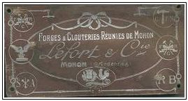 Acq_2014/31. Echantillons des Forges et clouteries – LEFORT Acq_2014/31. Echantillons des Forges et clouteries – LEFORT
