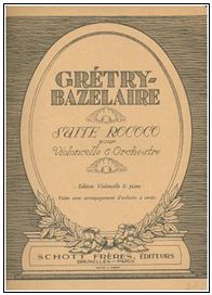 Acq_2014/50. GRÉTRY-BAZELAIRE – Suite Rococo